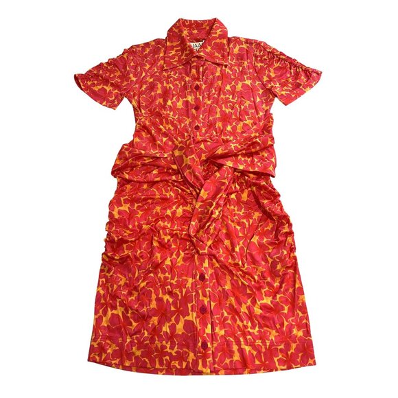 JAAF Stretch Jersey Mini Dress in Hibiscus Print - Picture 1 of 3